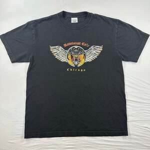 Vintage Rainforest Cafe Chicago Motorcycle Frog T-Shirt Mens Large Black